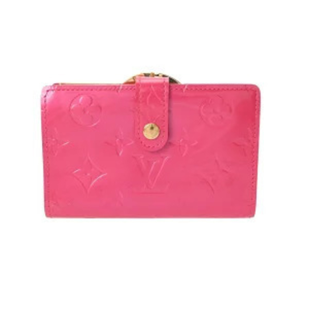 Louis Vuitton Monogram Vernis Portefeuille Viennois Fuschia Pink Bi fold Wallet